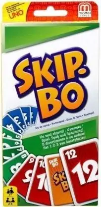 Cover: 5011363523704 | Skip-Bo | Spiel | Inhalt: 144 Zahlenkarten und 18 Skip-Bo Joker.