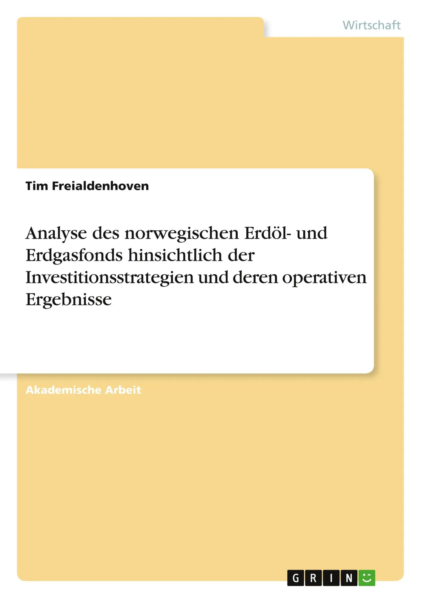 Cover: 9783346643704 | Analyse des norwegischen Erdöl- und Erdgasfonds hinsichtlich der...