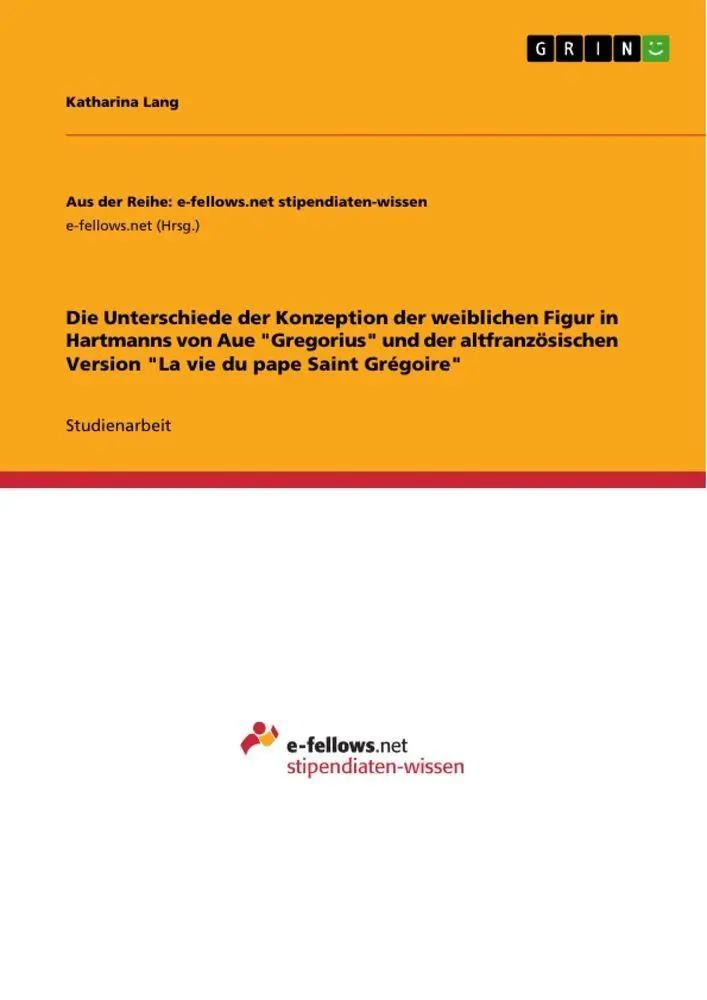 Cover: 9783389073704 | Die Unterschiede der Konzeption der weiblichen Figur in Hartmanns...