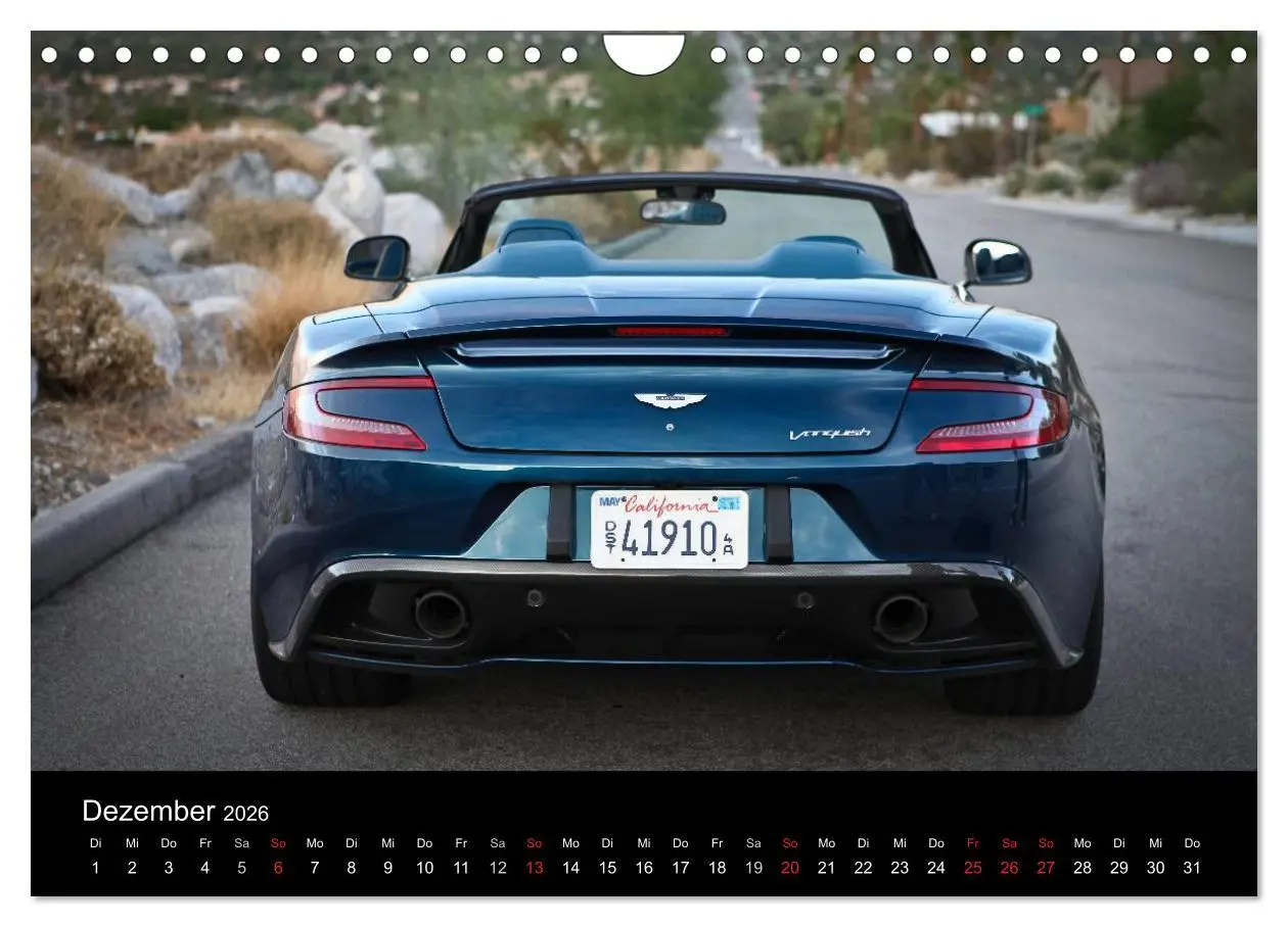 Bild: 9783516163704 | Aston Martin Vanquish Volante (Wandkalender 2026 DIN A4 quer),...