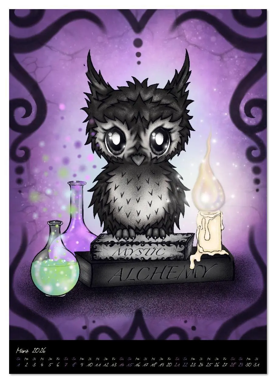 Bild: 9783516613704 | Gothic Fantasy Tiere (hochwertiger Premium Wandkalender 2026 DIN A2...