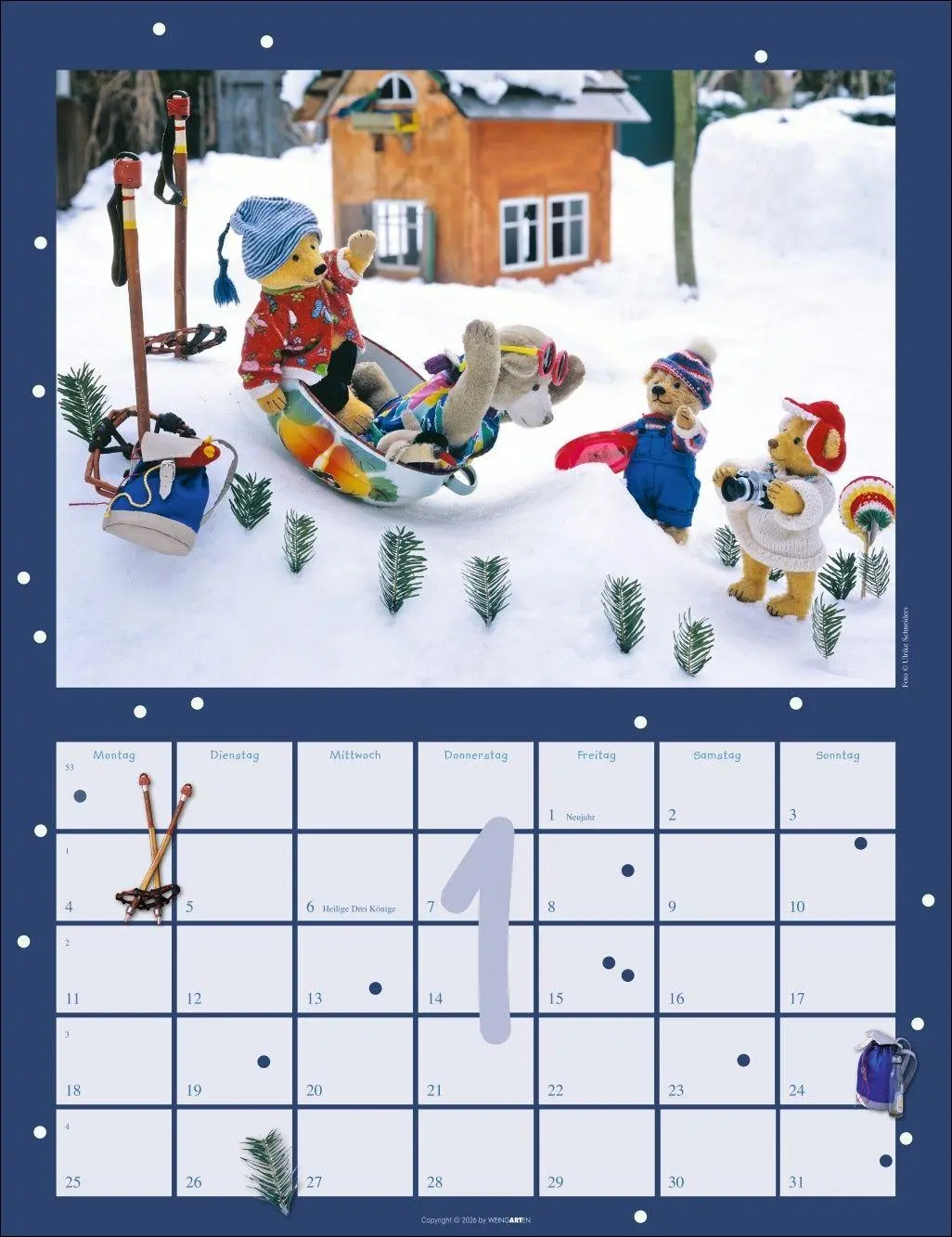 Bild: 9783839903704 | Teddybären Kalender 2027 | Gisela/Schneiders, Ulrike Hofmann | 14 S.