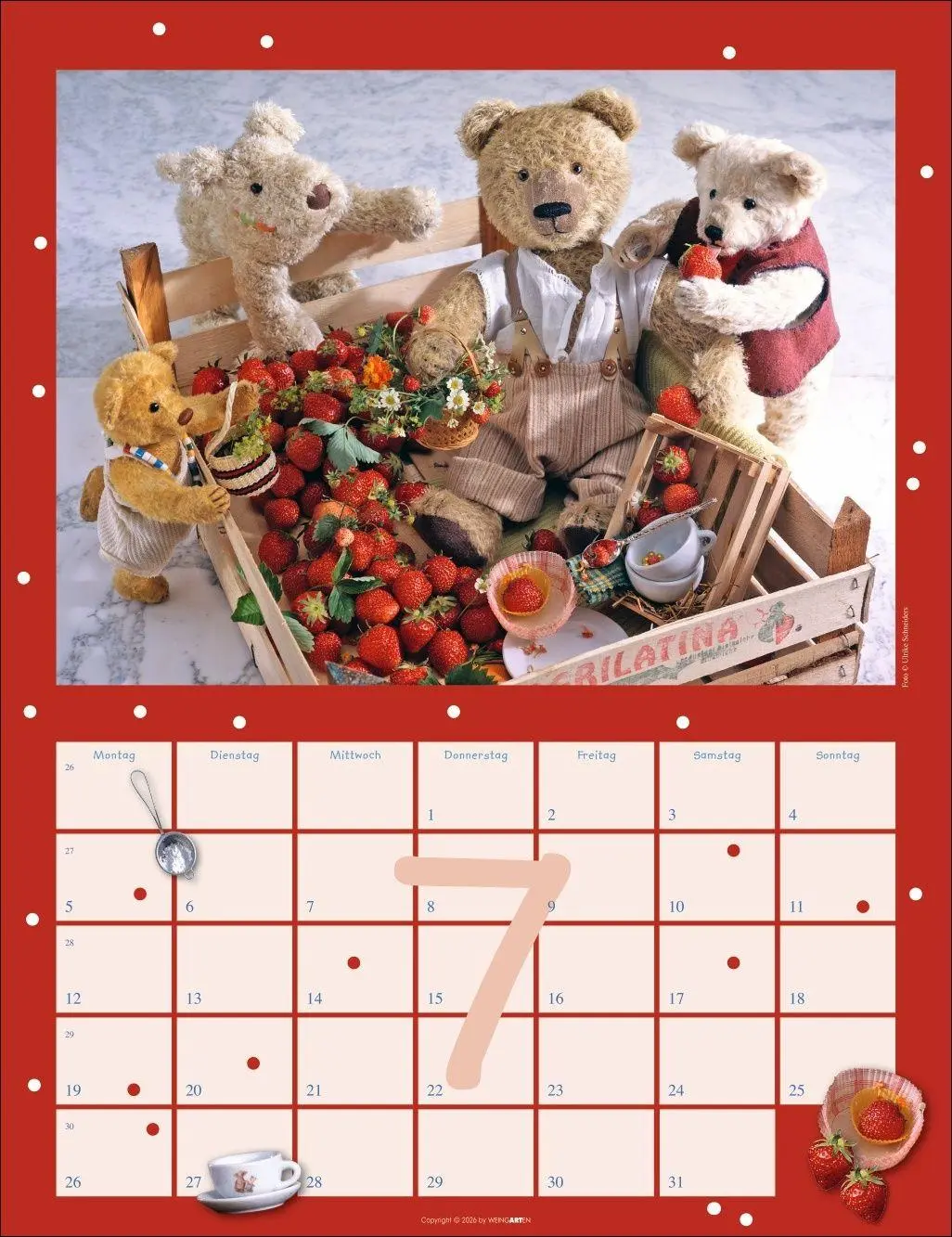 Bild: 9783839903704 | Teddybären Kalender 2027 | Gisela/Schneiders, Ulrike Hofmann | 14 S.