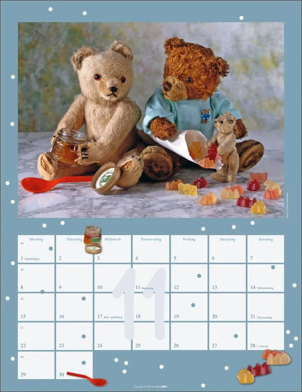 Bild: 9783839903704 | Teddybären Kalender 2027 | Gisela/Schneiders, Ulrike Hofmann | 14 S.