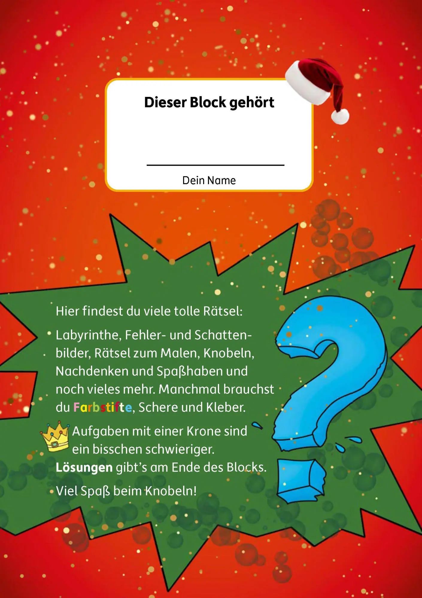 Bild: 9783881003704 | Weihnachtsrätsel - Rätselblock ab 6 Jahre | Agnes Spiecker | Buch