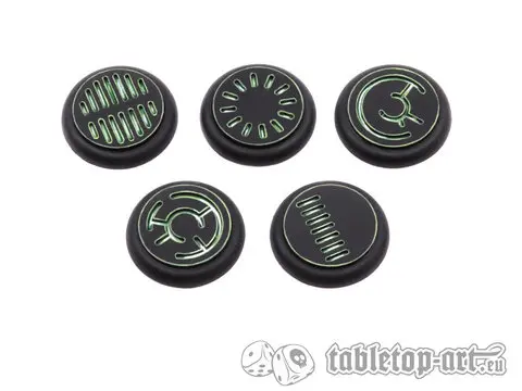 Cover: 704270723804 | Crystal Tech Bases BLANK - 30mm Round Lip (5) | Tabletop-Art