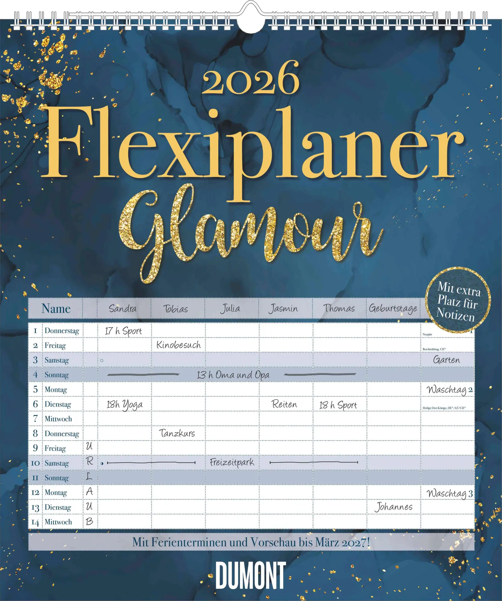 Cover: 4069095003804 | Flexiplaner Glamour im Format 34,5 x 40 | Kalender | 14 S. | Deutsch