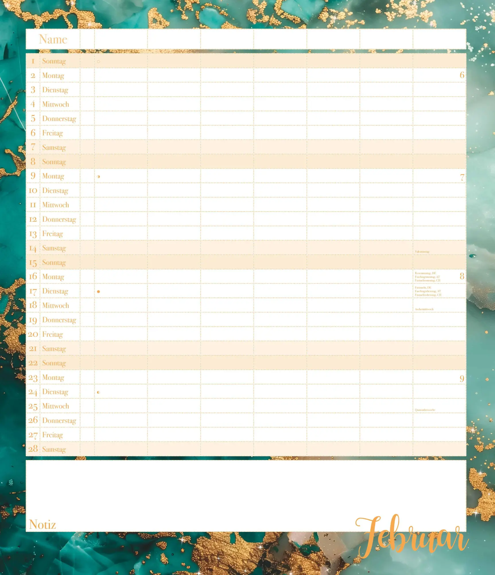 Bild: 4069095003804 | Flexiplaner Glamour im Format 34,5 x 40 | Kalender | 14 S. | Deutsch