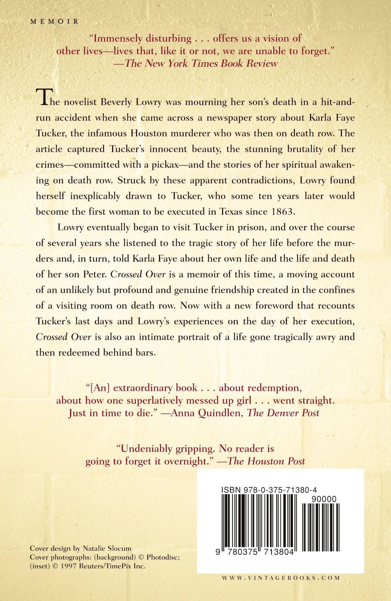 Rückseite: 9780375713804 | Crossed Over | A Murder, A Memoir | Beverly Lowry | Taschenbuch | 2002