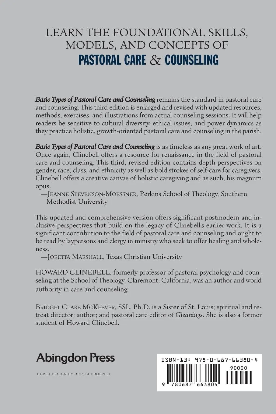 Rückseite: 9780687663804 | Basic Types of Pastoral Care &amp; Counseling | Howard Clinebell | Buch