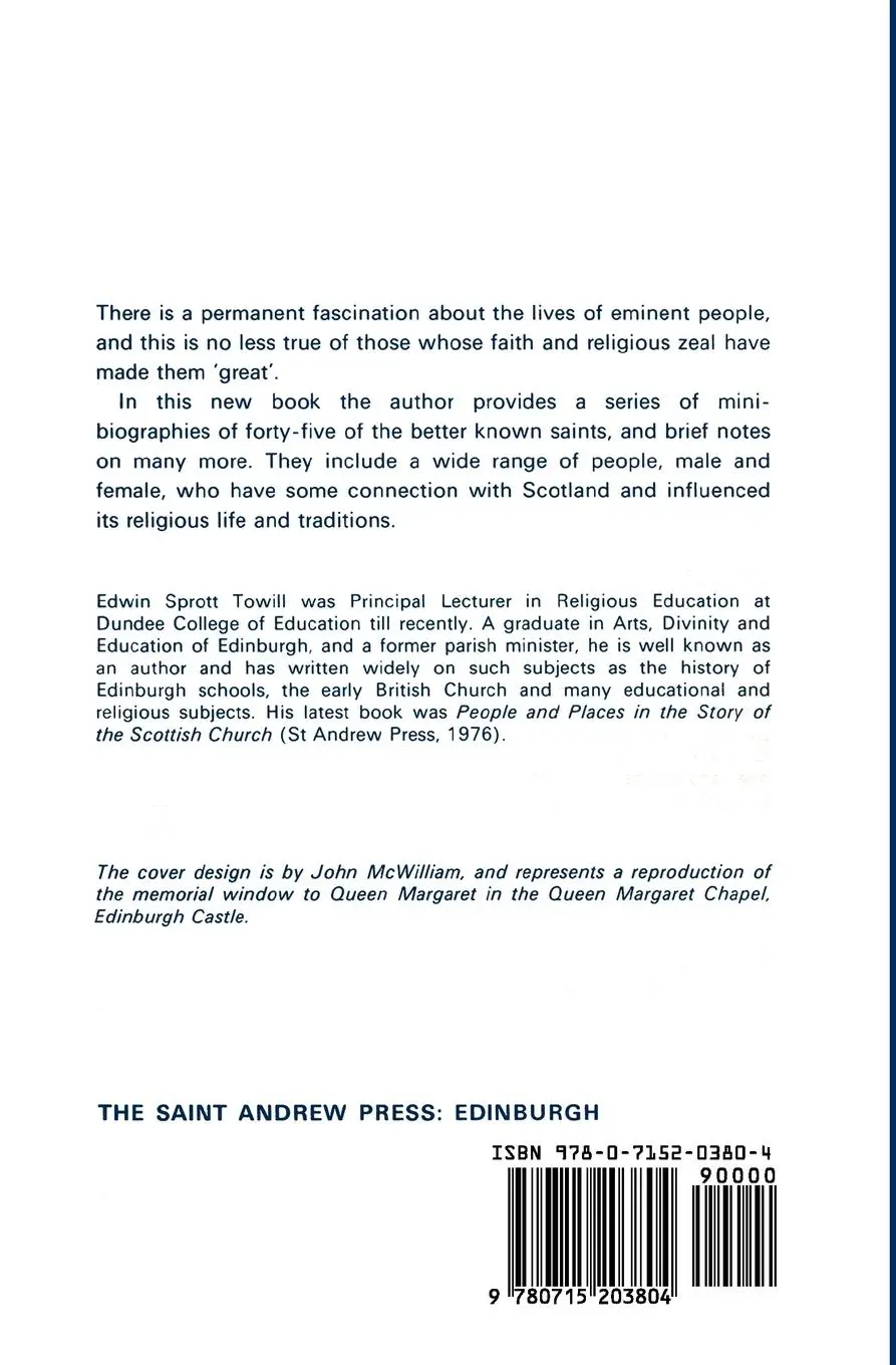 Rückseite: 9780715203804 | The Saints of Scotland | E. S. Towill (u. a.) | Taschenbuch | Englisch