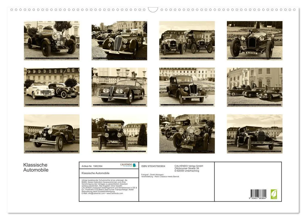 Bild: 9783457683804 | Klassische Automobile (Wandkalender 2026 DIN A2 quer), CALVENDO...