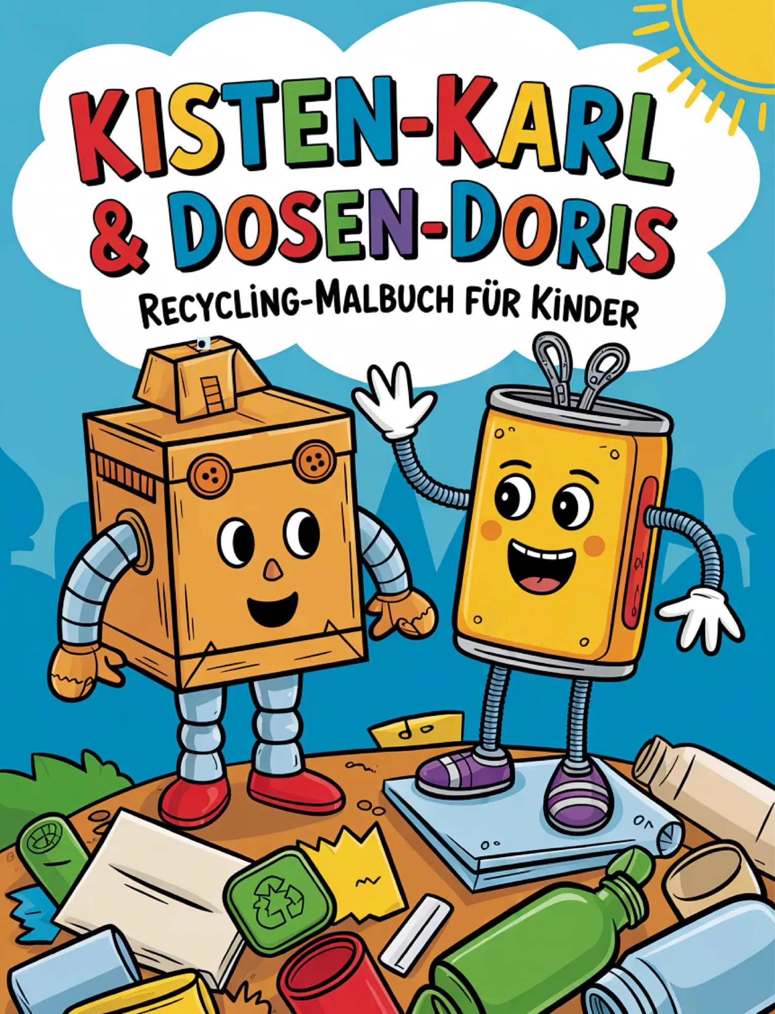 Cover: 9783990513804 | Kisten-Karl &amp; Dosen-Doris: Recycling-Malbuch für Kinder | Holland