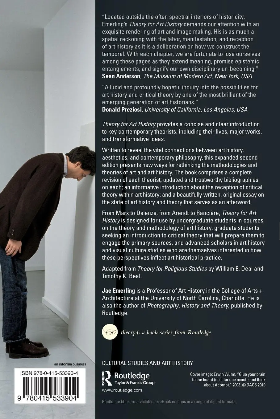 Rückseite: 9780415533904 | Theory for Art History | Jae Emerling | Taschenbuch | Englisch | 2019