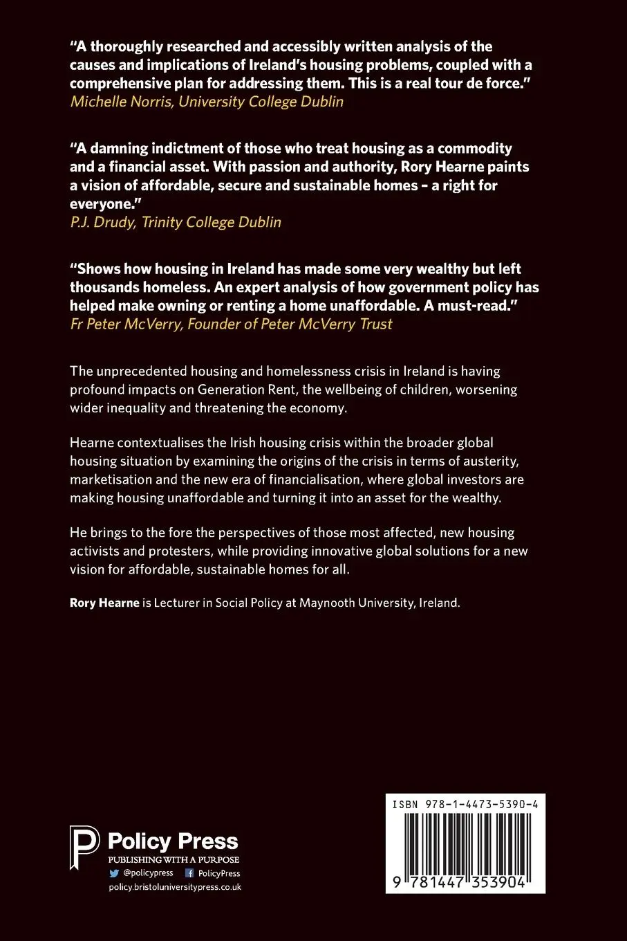 Rückseite: 9781447353904 | Housing Shock | The Irish Housing Crisis and How to Solve It | Hearne