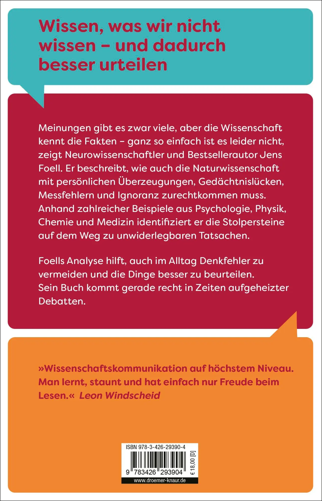 Rückseite: 9783426293904 | Fakten sind auch nur Meinungen | Jens Foell | Taschenbuch | 224 S.