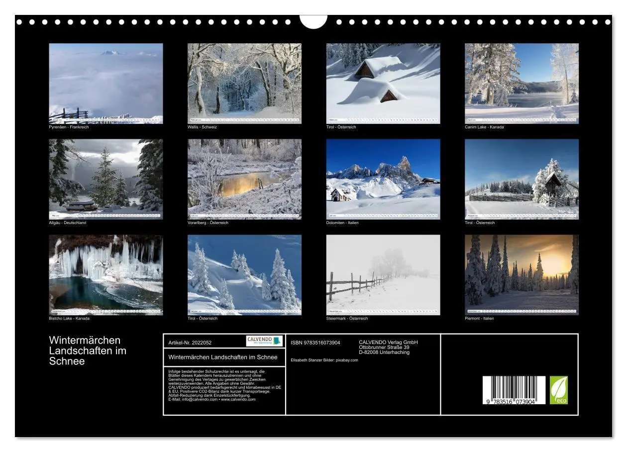 Bild: 9783516073904 | Wintermärchen Landschaften im Schnee (Wandkalender 2026 DIN A3...