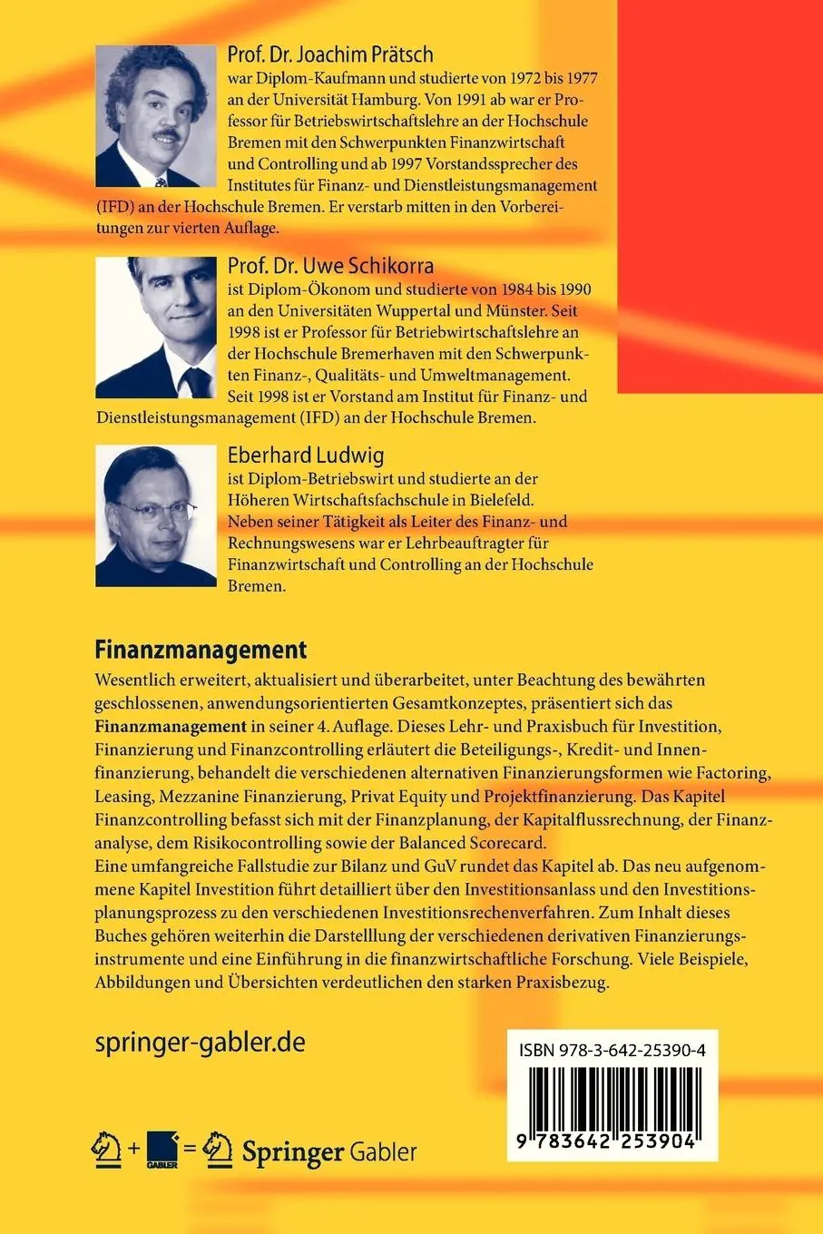 Rückseite: 9783642253904 | Finanzmanagement | Joachim Prätsch (u. a.) | Taschenbuch | xiii | 2012