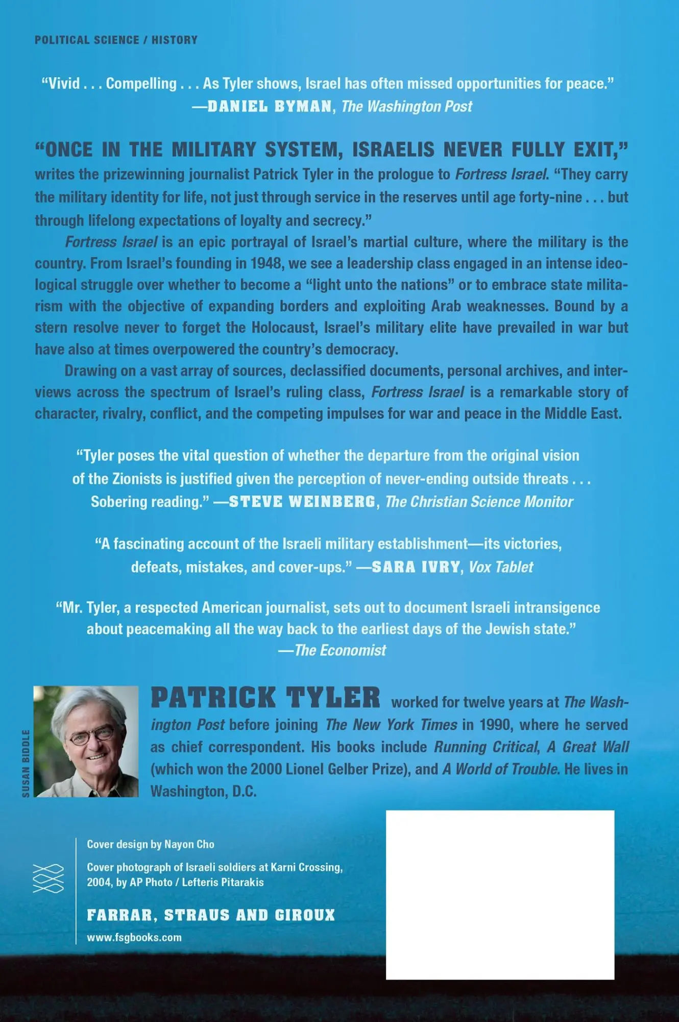 Rückseite: 9780374534004 | Fortress Israel | Patrick Tyler | Taschenbuch | Englisch | 2013