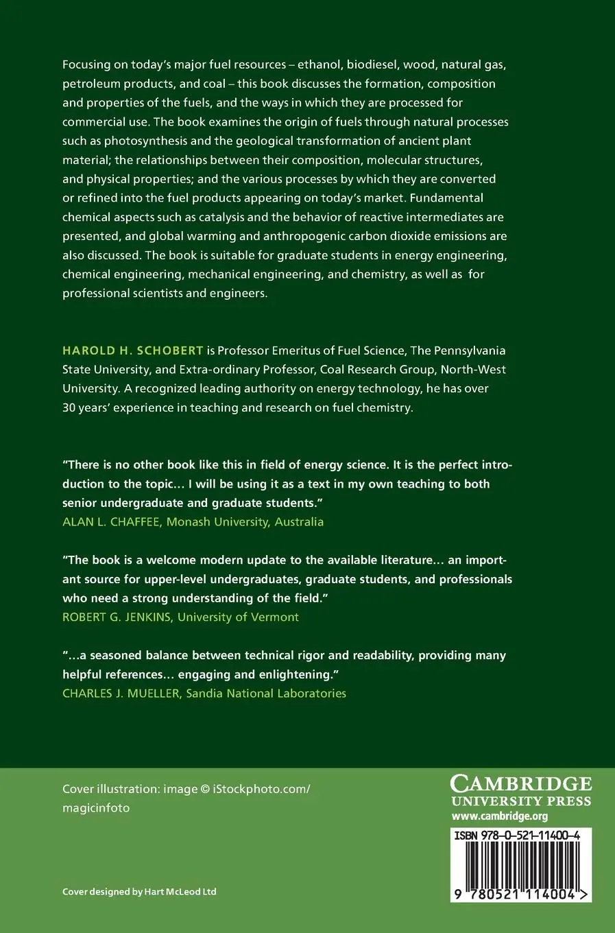 Rückseite: 9780521114004 | Chemistry of Fossil Fuels and Biofuels | Harold Schobert | Buch | 2013