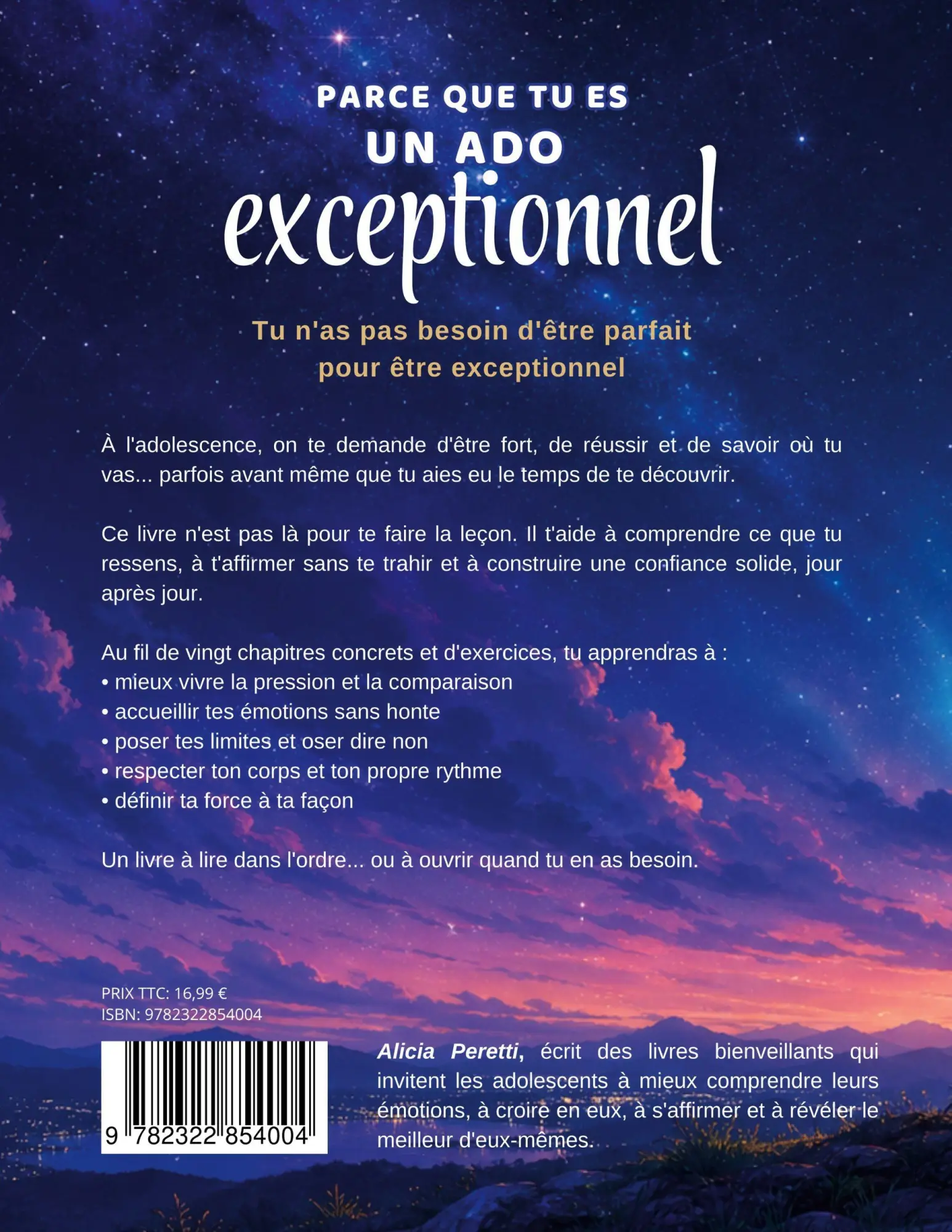 Rückseite: 9782322854004 | Parce que tu es un ado exceptionnel | Alicia Peretti | Taschenbuch