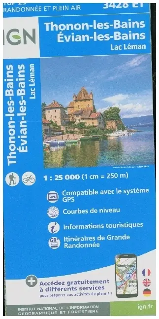 Cover: 9782758554004 | 3428ET Thonon-les-Bains Evian-les-Bains | (Land-)Karte | Französisch