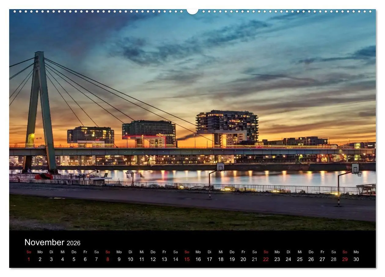 Bild: 9783516034004 | Köln bei Nacht - dunkelbunte Stadt (Wandkalender 2026 DIN A2 quer),...