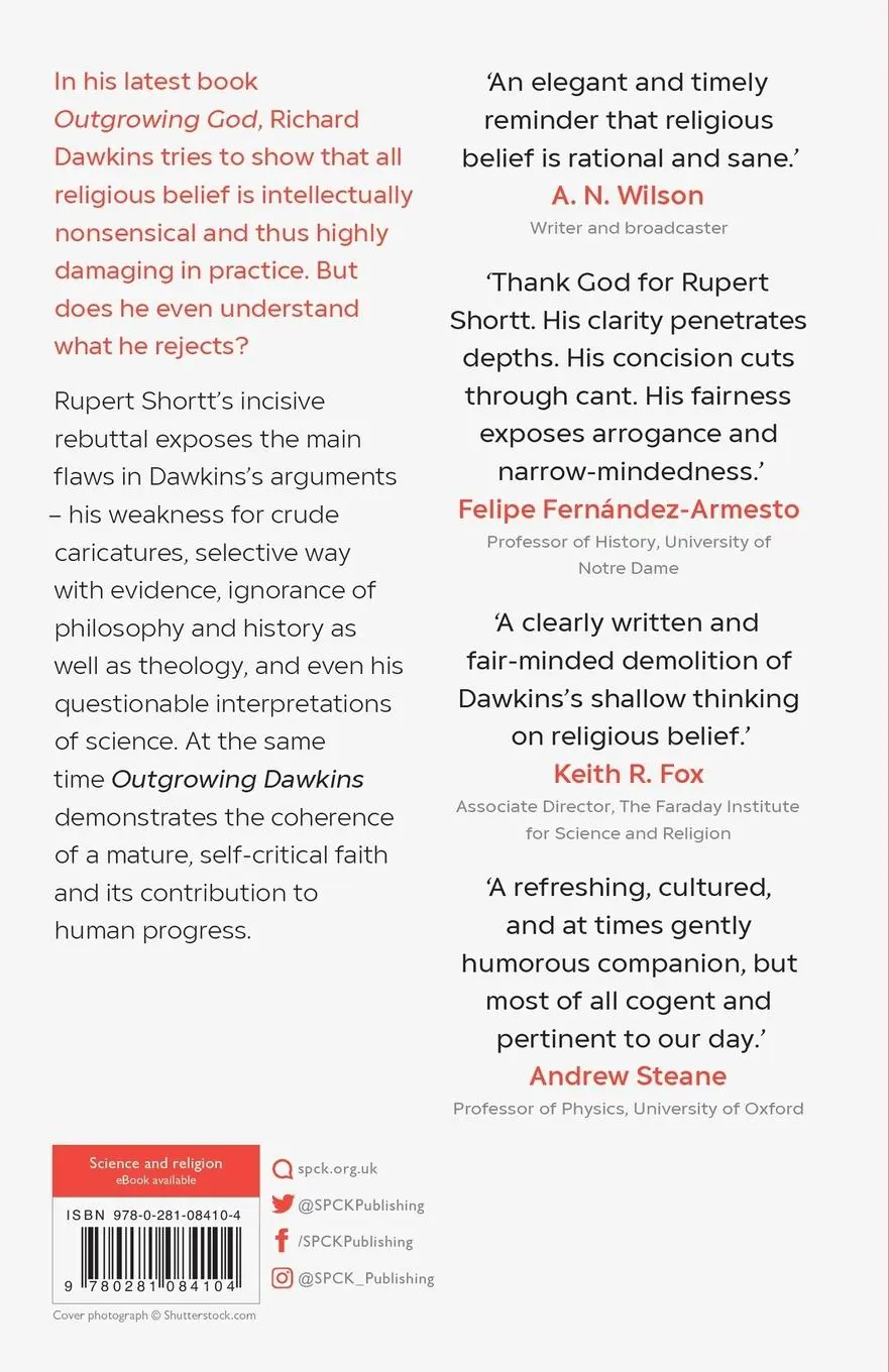 Rückseite: 9780281084104 | Outgrowing Dawkins | God for Grown-Ups | Rupert Shortt | Taschenbuch