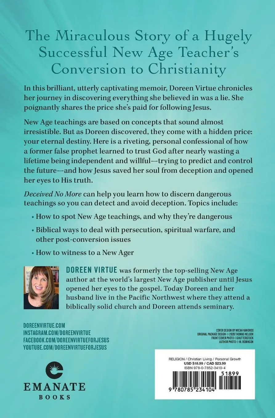 Rückseite: 9780785234104 | Deceived No More | Doreen Virtue | Taschenbuch | Englisch | 2020