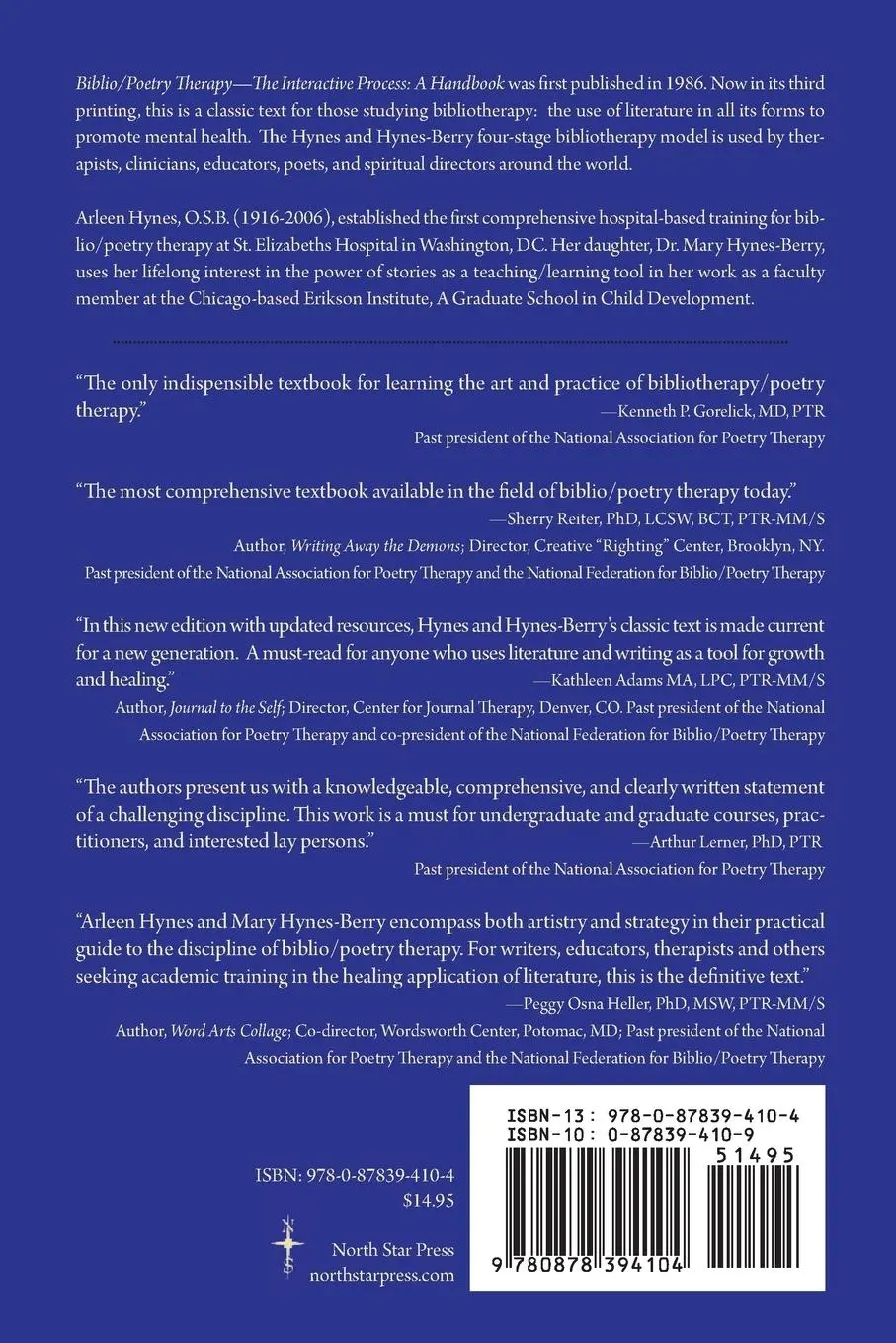 Rückseite: 9780878394104 | Biblio/Poetry Therapy | The Interactive Process: A Handbook | Buch