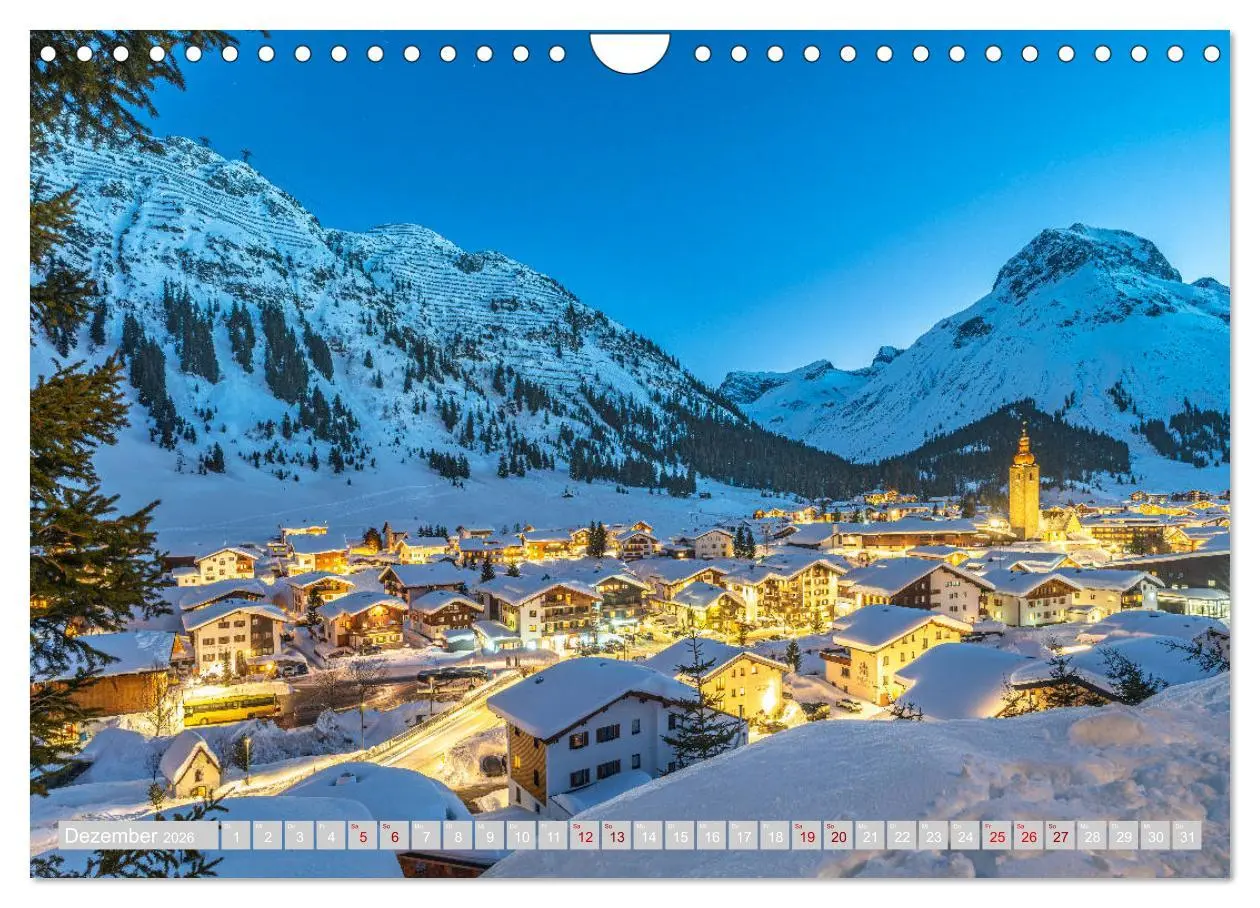 Bild: 9783457794104 | Arlberg - magic of winter (Wandkalender 2026 DIN A4 quer), CALVENDO...
