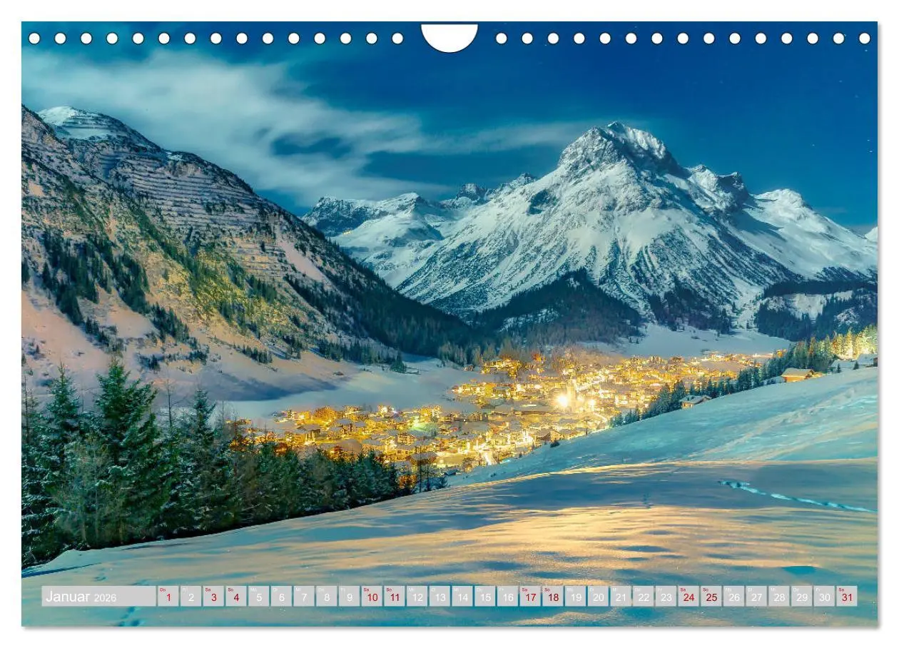 Bild: 9783457794104 | Arlberg - magic of winter (Wandkalender 2026 DIN A4 quer), CALVENDO...