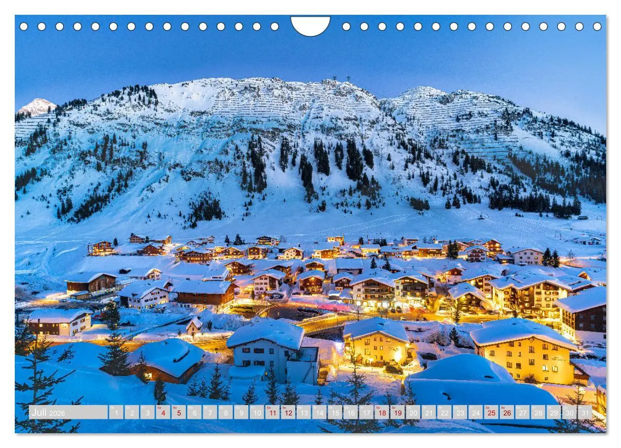 Bild: 9783457794104 | Arlberg - magic of winter (Wandkalender 2026 DIN A4 quer), CALVENDO...