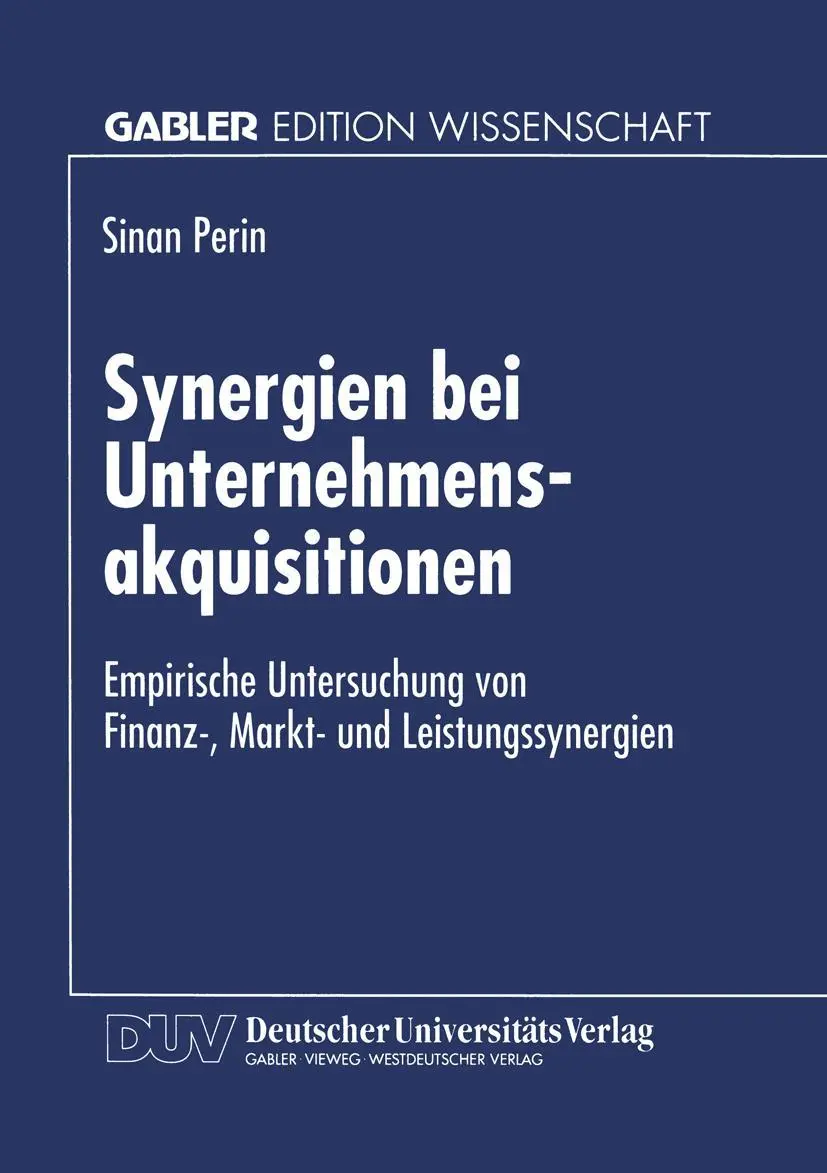 Cover: 9783824464104 | Synergien bei Unternehmensakquisitionen | Sinan Perin | Taschenbuch