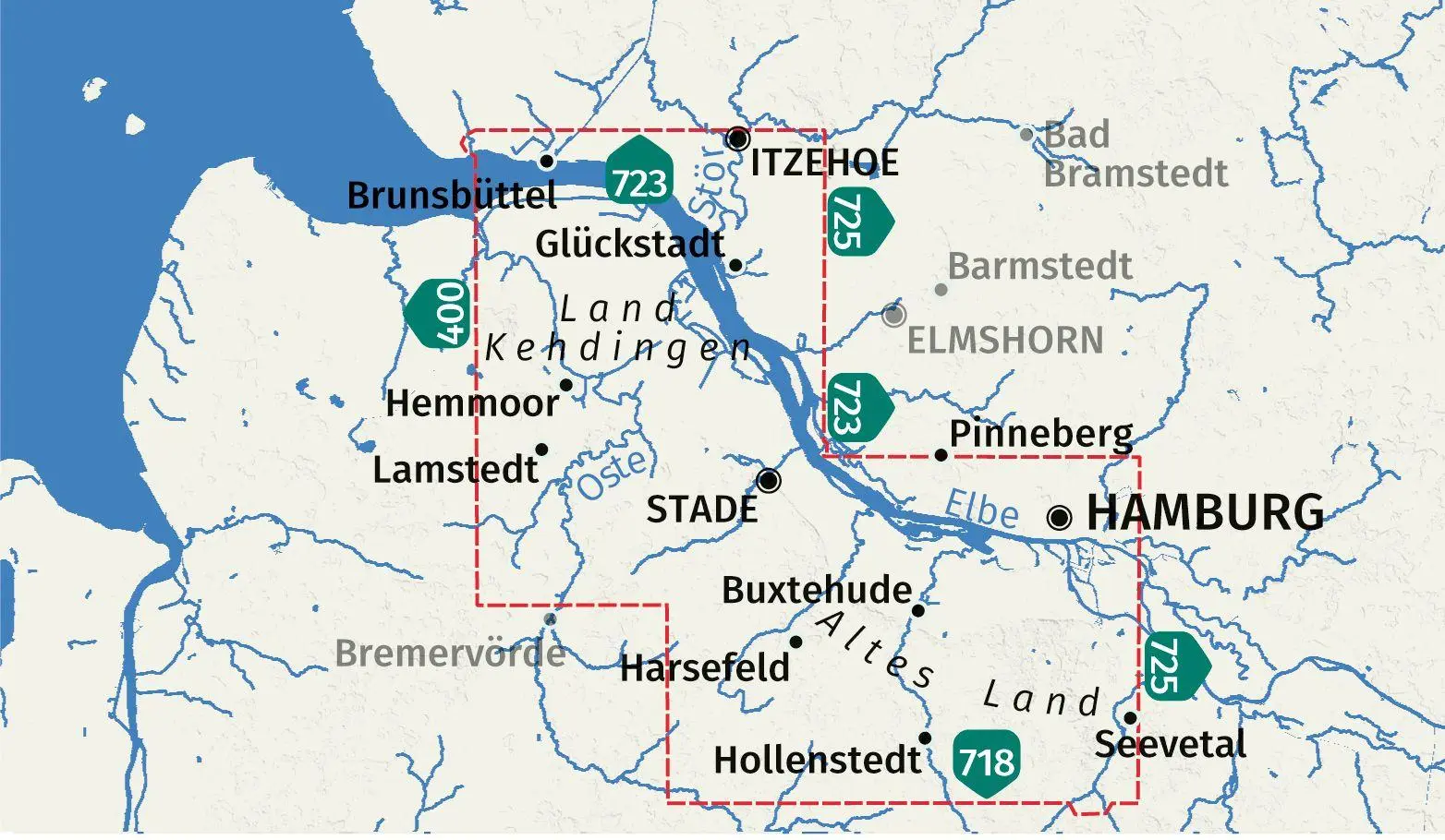Bild: 9783991544104 | KOMPASS Wanderkarte 726 Hamburg, Altes Land 1:50.000 | (Land-)Karte