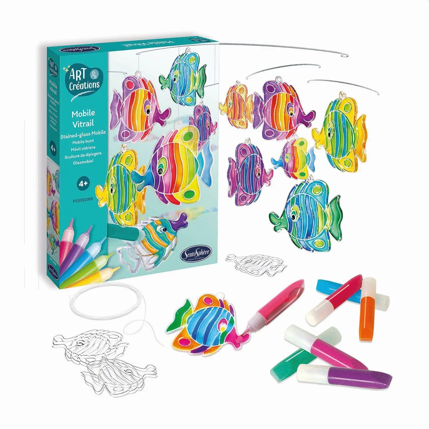 Bild: 3373910024204 | SENTOSPHERE - Bastelset Mobile Fische | Sentosphere | Kit (Bastelset)