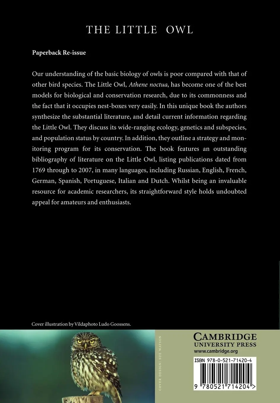 Rückseite: 9780521714204 | The Little Owl | Conservation, Ecology and Behavior of Athene Noctua