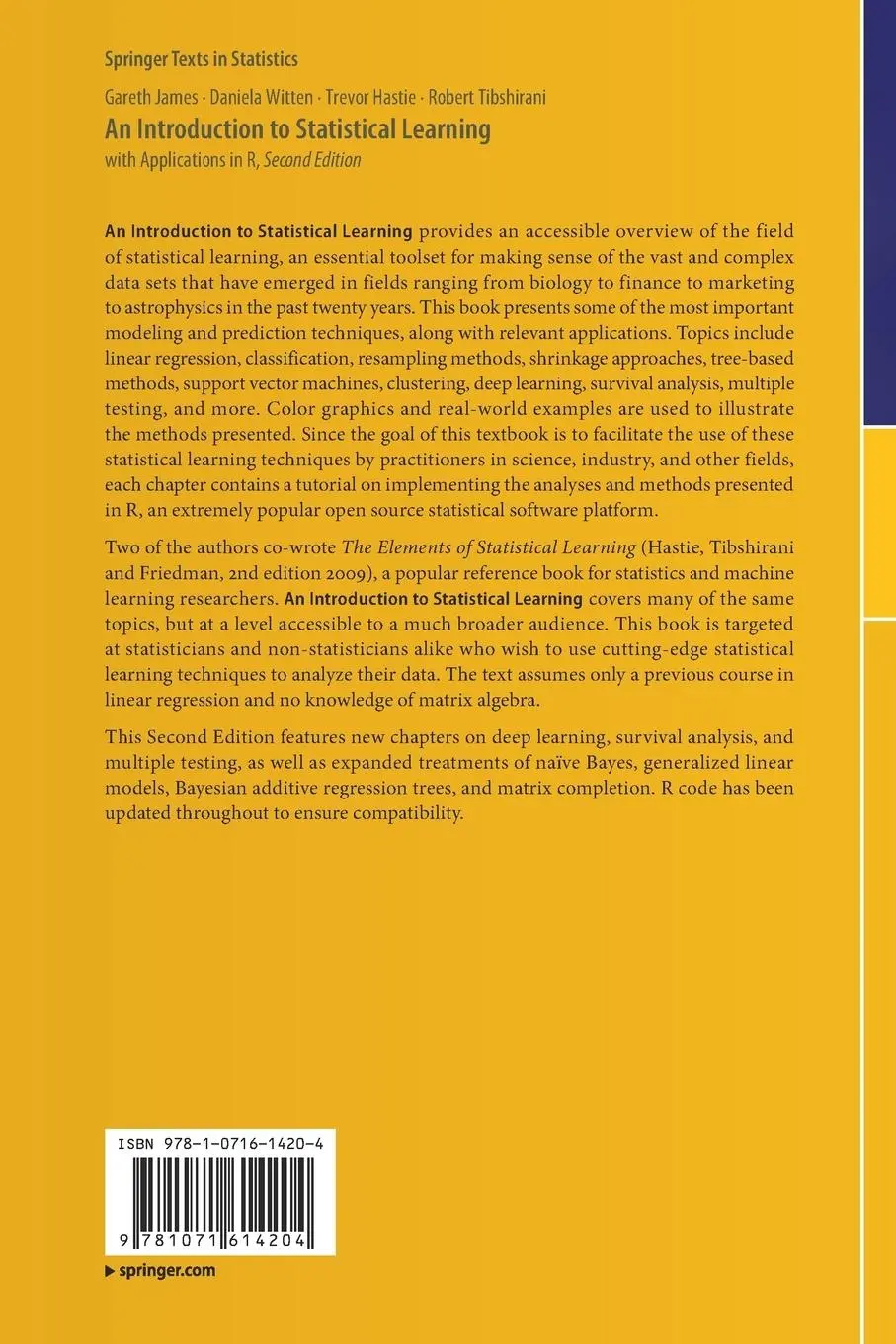 Rückseite: 9781071614204 | An Introduction to Statistical Learning | with Applications in R | xv