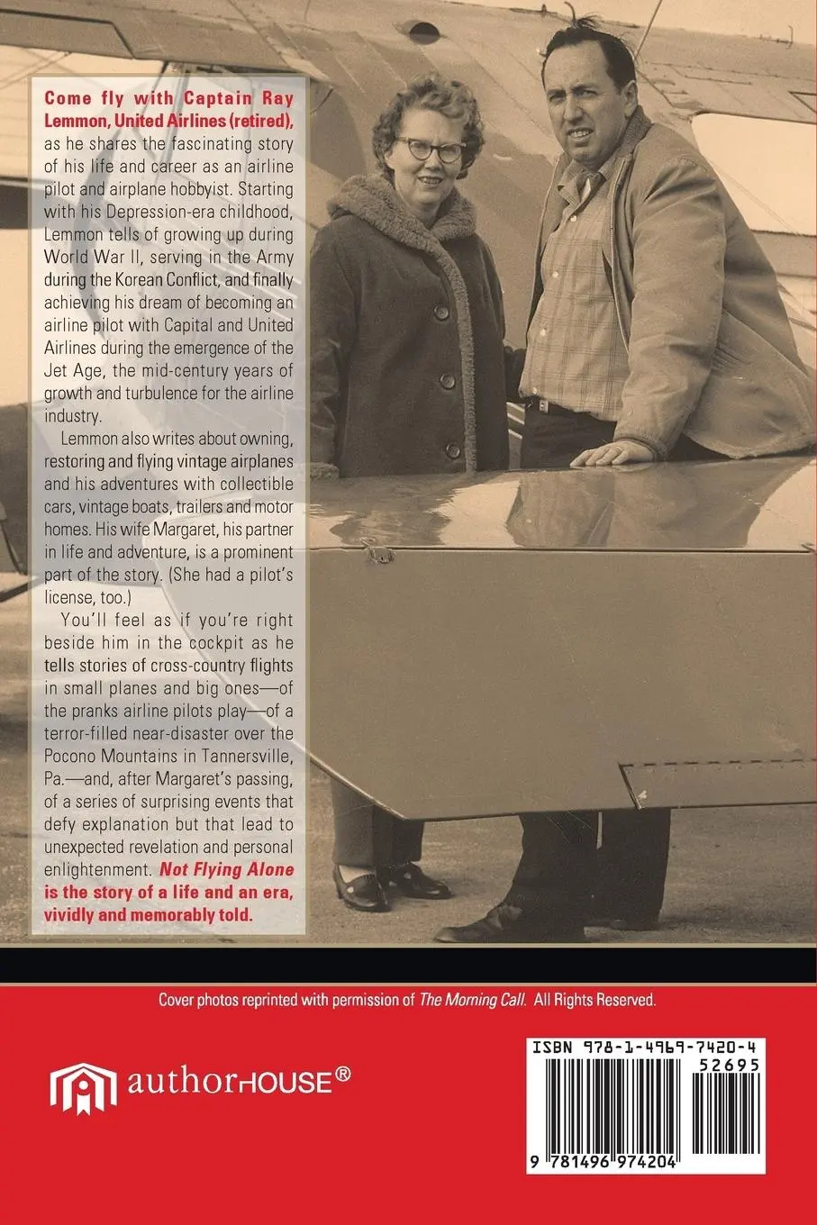 Rückseite: 9781496974204 | Not Flying Alone | An Autobiography | Ray Lemmon | Taschenbuch | 2015