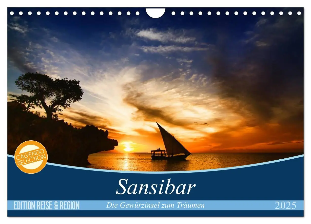 Cover: 9783435834204 | Sansibar (Wandkalender 2025 DIN A4 quer), CALVENDO Monatskalender