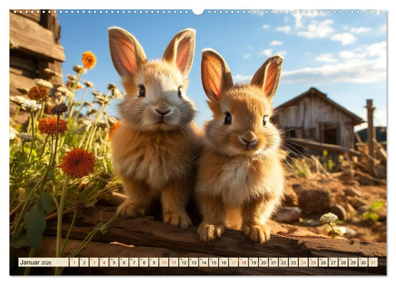 Bild: 9783457474204 | Viele Tiere auf dem Bauernhof (Wandkalender 2026 DIN A2 quer),...