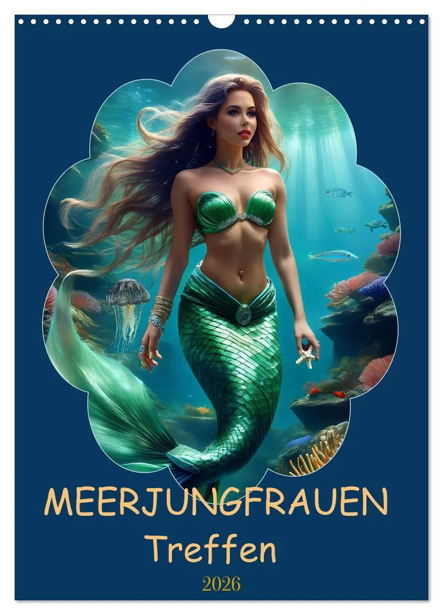 Cover: 9783516254204 | MEERJUNGFRAUEN Treffen (Wandkalender 2026 DIN A3 hoch), CALVENDO...