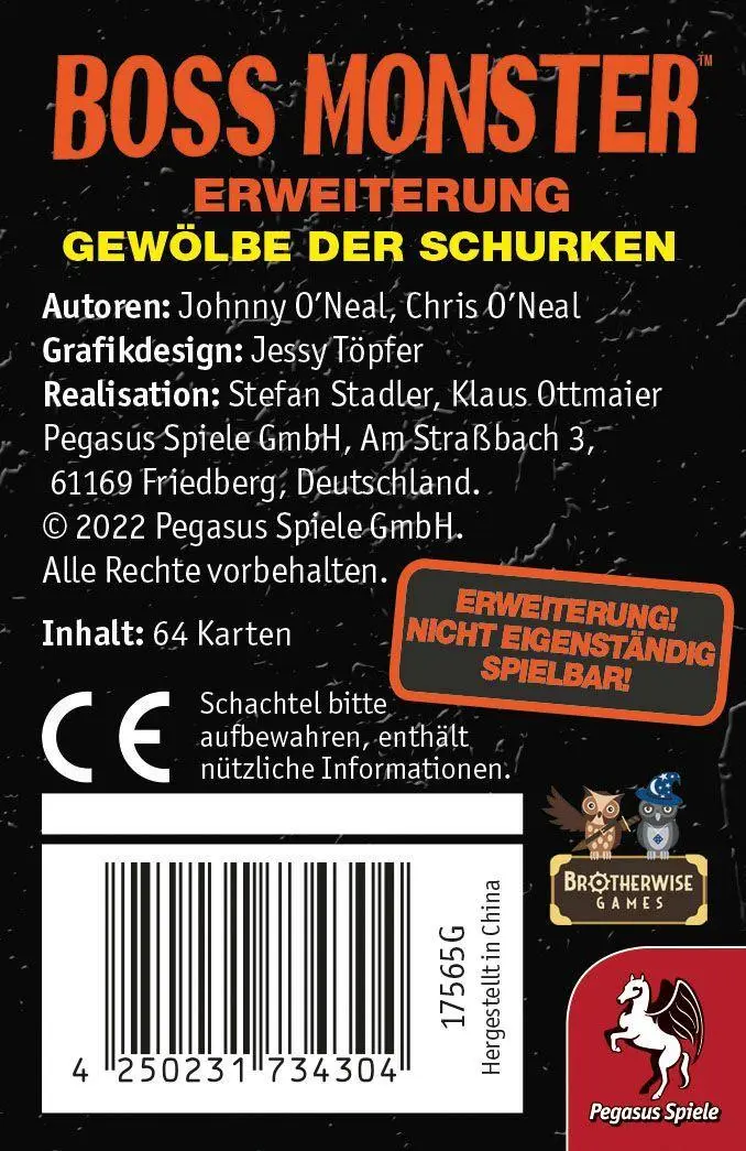 Bild: 4250231734304 | Boss Monster: Gewölbe der Schurken [Mini-Erweiterung] | Spiel | 17565G