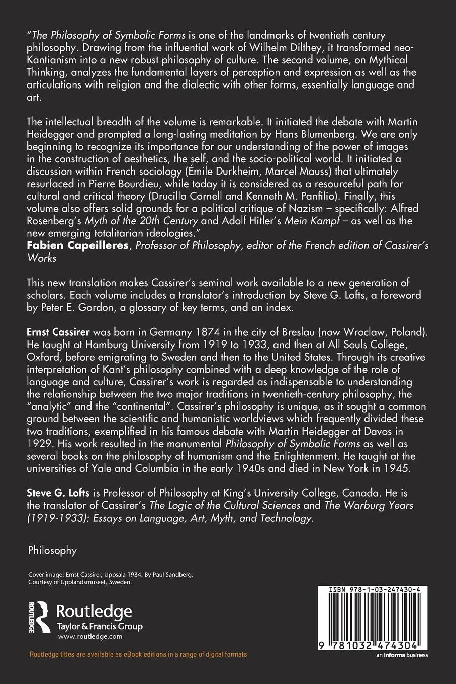 Rückseite: 9781032474304 | The Philosophy of Symbolic Forms, Volume 2 | Mythical Thinking | Buch