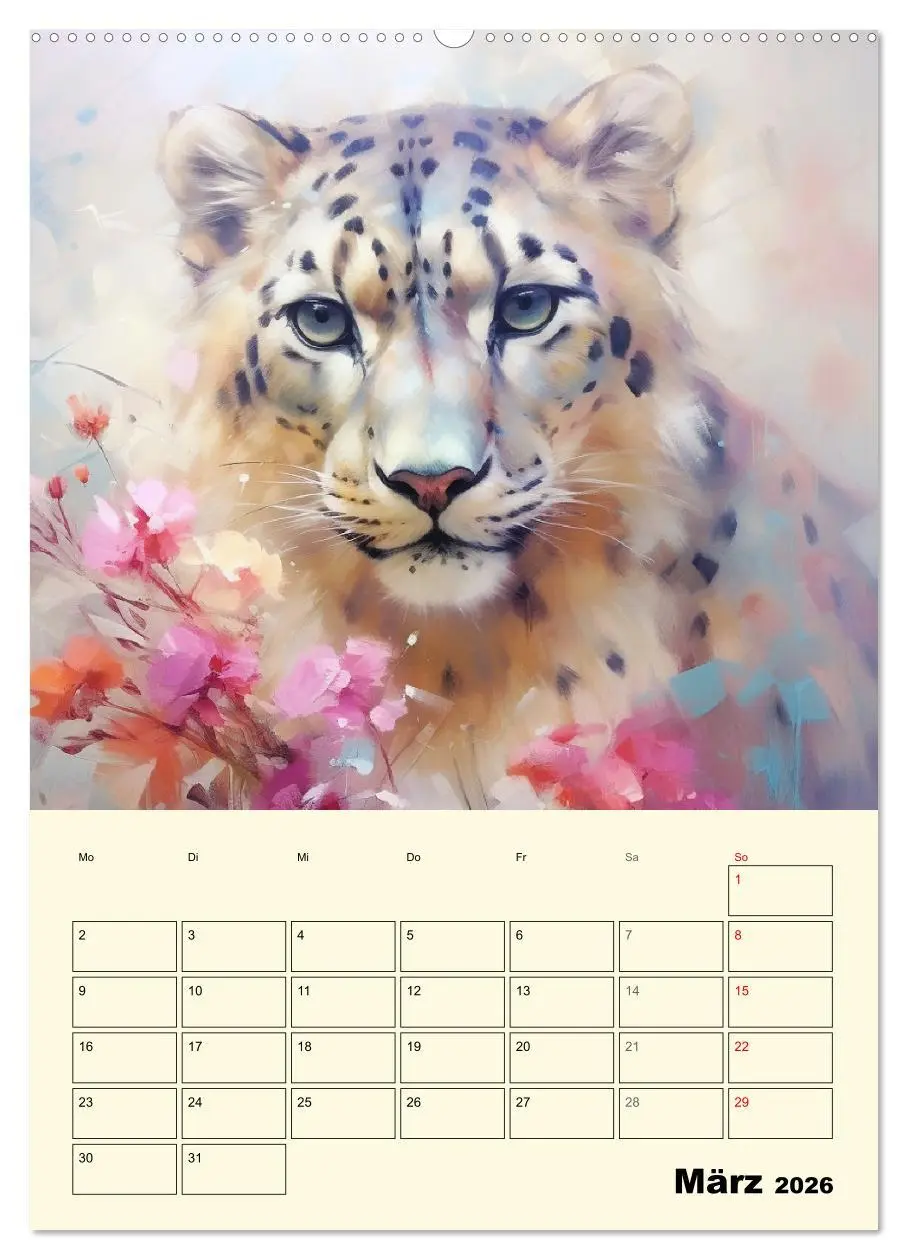 Bild: 9783516314304 | Raubkatzen. Zauberhafte Aquarelle (Wandkalender 2026 DIN A2 hoch),...