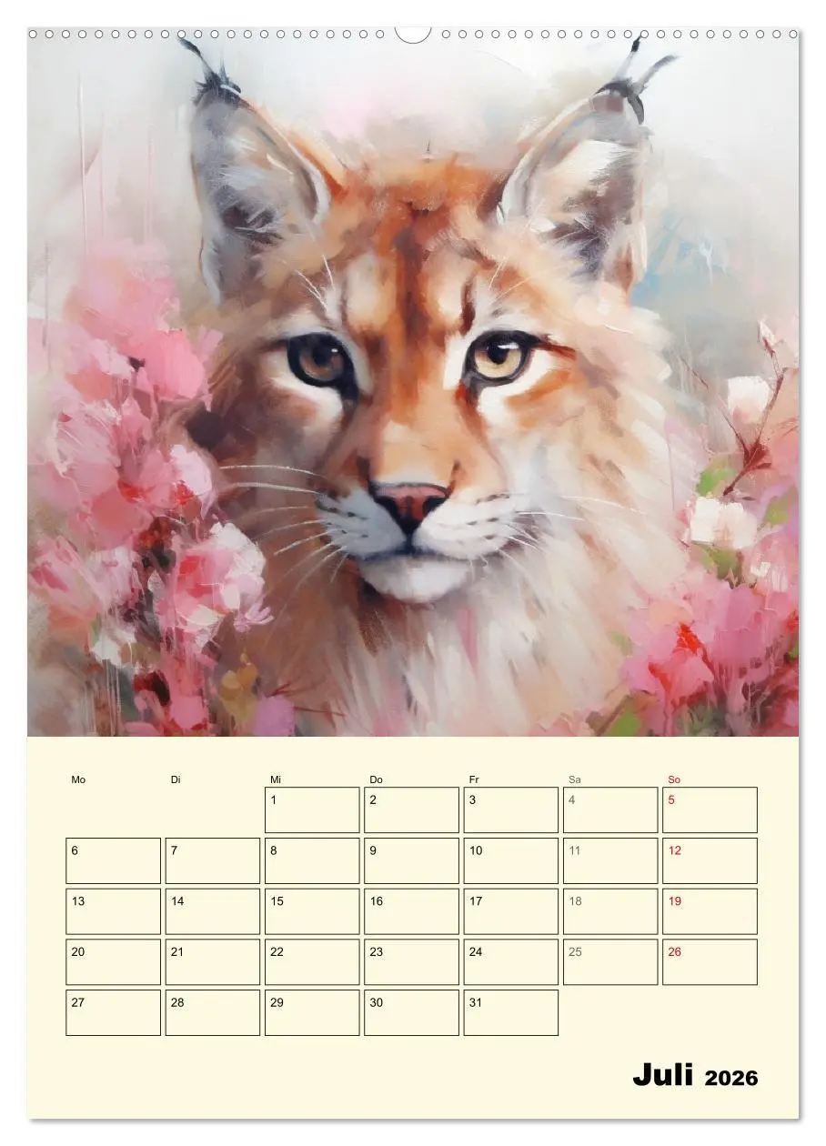 Bild: 9783516314304 | Raubkatzen. Zauberhafte Aquarelle (Wandkalender 2026 DIN A2 hoch),...