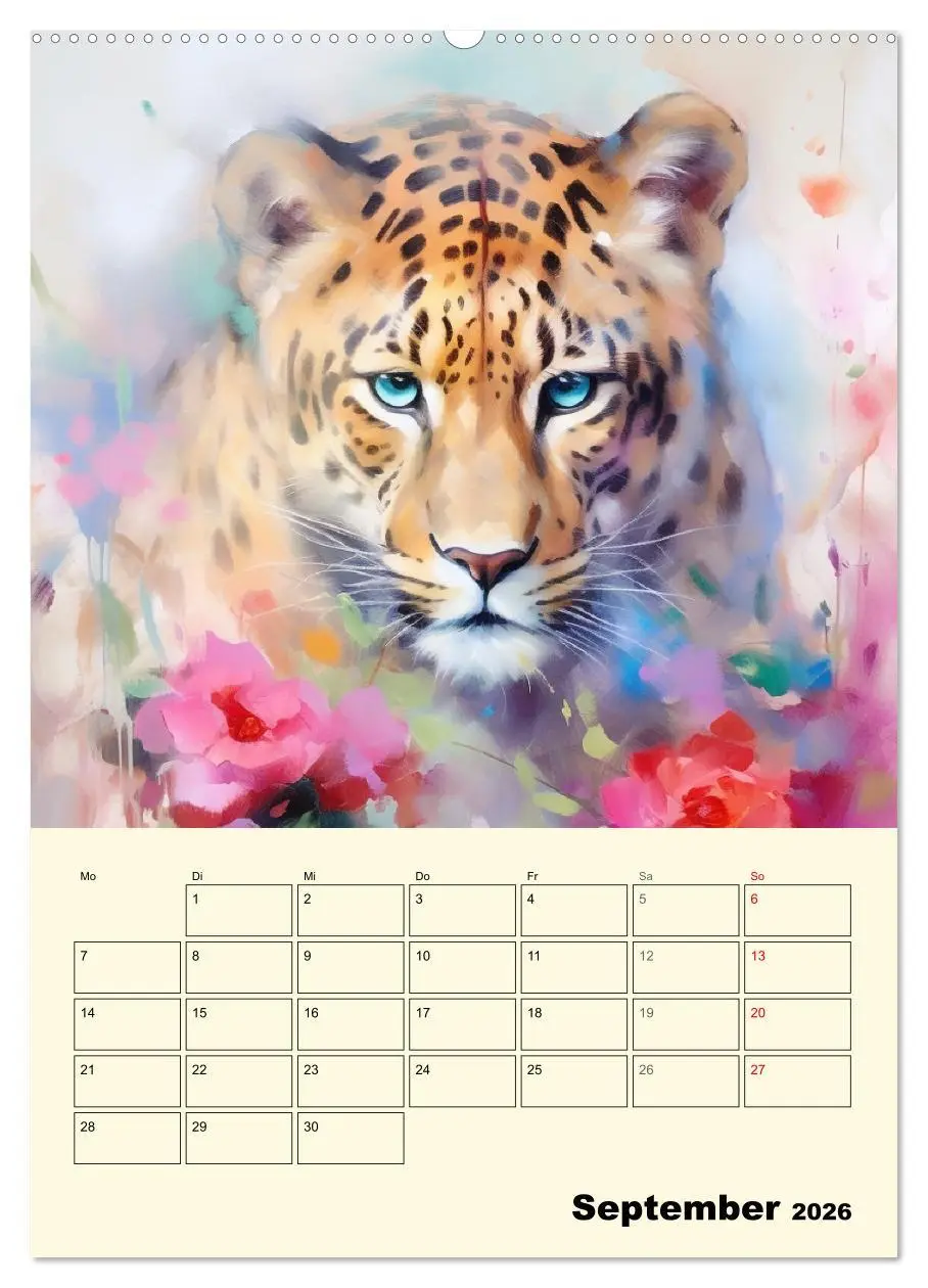Bild: 9783516314304 | Raubkatzen. Zauberhafte Aquarelle (Wandkalender 2026 DIN A2 hoch),...