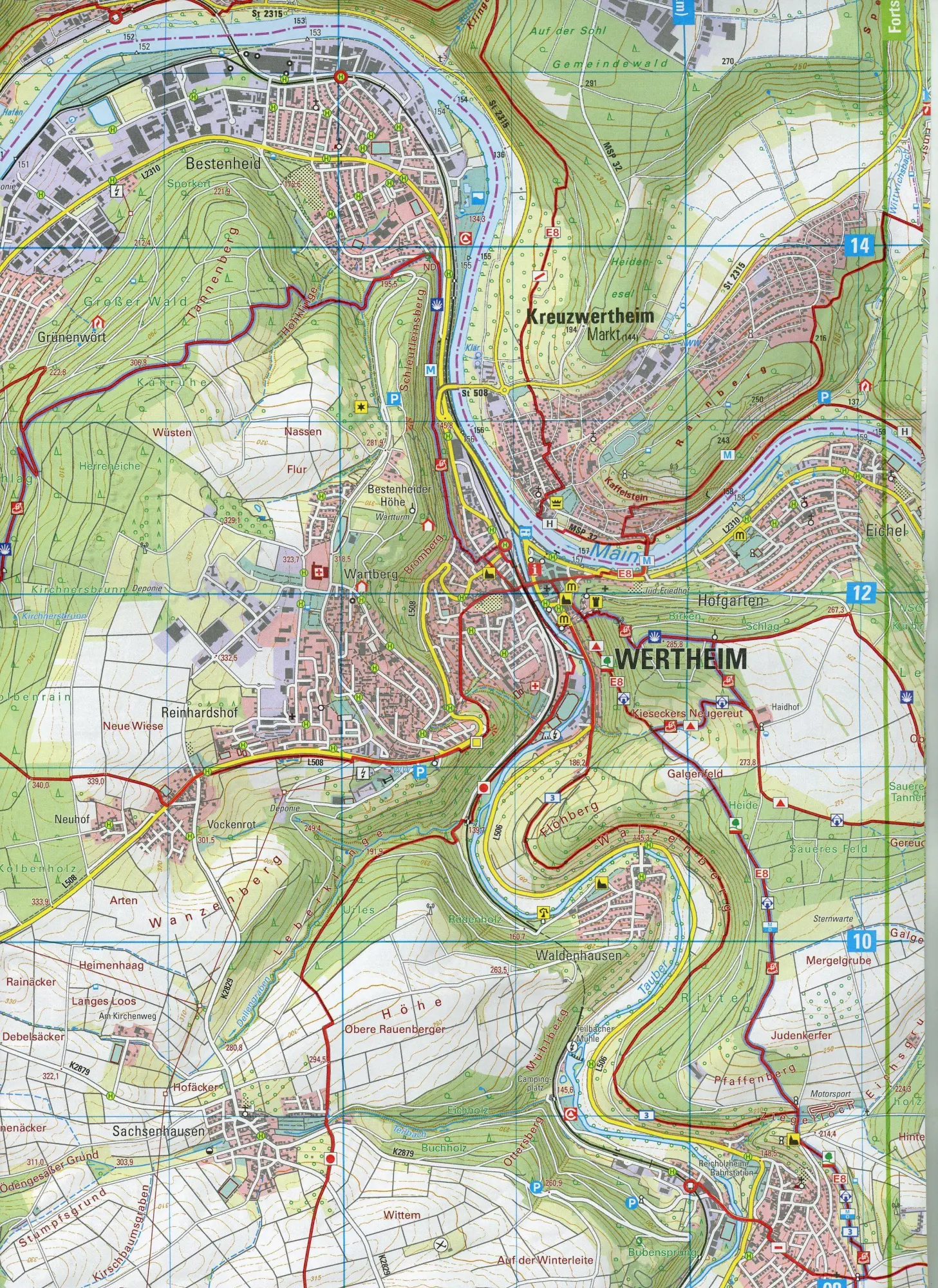 Bild: 9783863984304 | Wanderkarte 1:25 000 Wertheim | Freudenberg, Külsheim | LGL | 2 S.