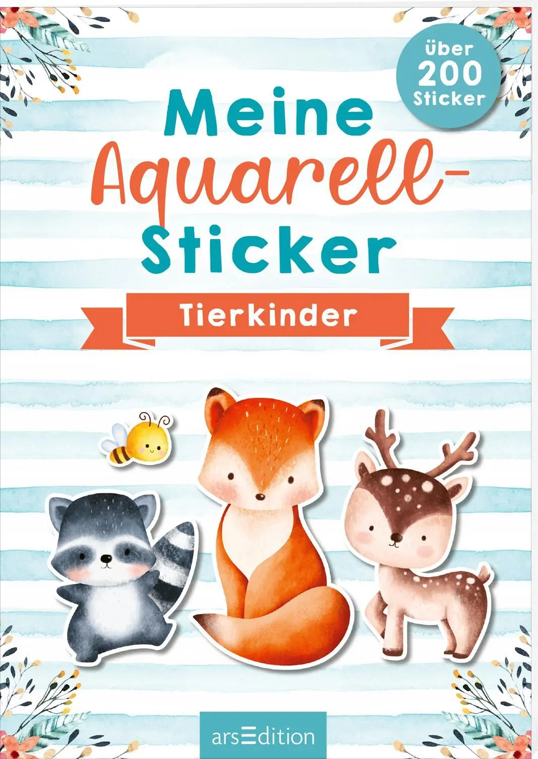 Cover: 4014489134404 | Meine Aquarell-Sticker - Tierkinder | Über 200 Sticker | 16 S. | 2024
