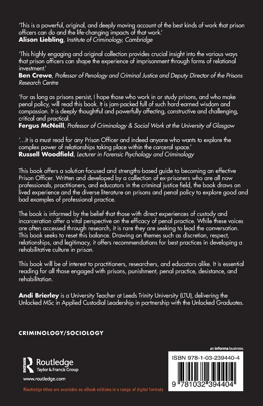 Rückseite: 9781032394404 | The Good Prison Officer | Inside Perspectives | Andi Brierley | Buch